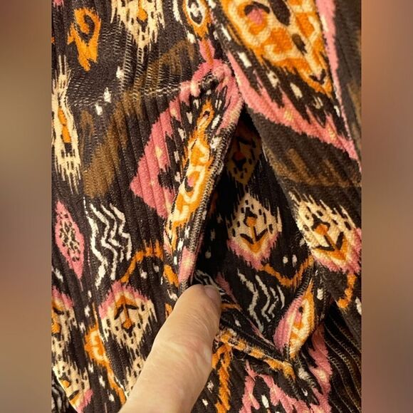 Savanna Jane Across the Desert Corduroy Aztec Jacket Cropped Size L - Picture 5 of 9